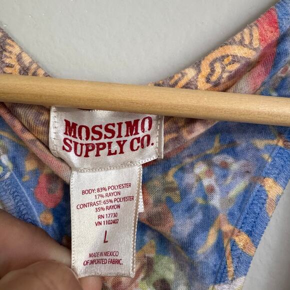 Y2K Tank Large Mossimo Supply Co Vintage Mandala Print Racerback Hippie Boho - Picture 2 of 8